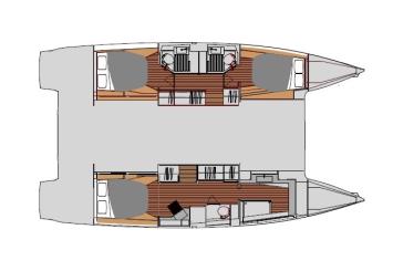 Yachtcharter Astrea42 31cab layout