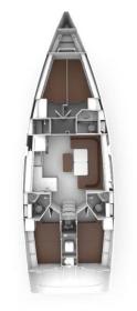 Yachtcharter BavariaCruiser46Style Giovanna layout