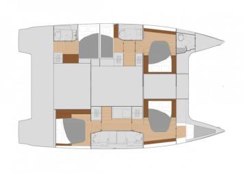 Yachtcharter Saona47 layout
