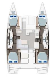 Yachtcharter Leopard42 Mitsu layout