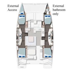 Yachtcharter Leopard45 Chrispy 2 layout
