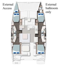 Yachtcharter Leopard45 Dou Reve V layout