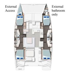 Yachtcharter Leopard45 Prince Frederick layout