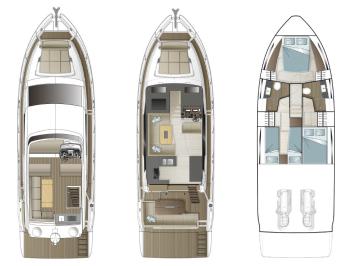 Yachtcharter SealineF430 layout