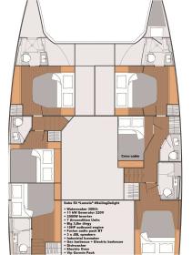 Yachtcharter Saba50 Lamela layout