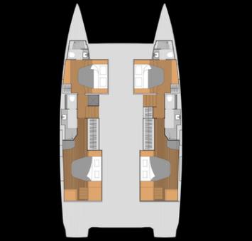 Yachtcharter FountainePajotAura51SMARTELECTRIC 4cab 1