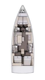 Yachtcharter Dufour470 Mirasole layout