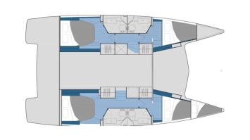 Yachtcharter Isla40 Luna layout