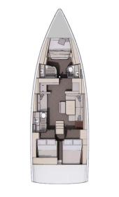 Yachtcharter Dufour470 3cab Andromaca layout