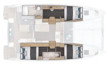 Yachtcharter Lagoon43 42cab layout