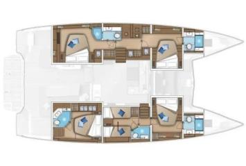 Yachtcharter Lagoon55 42cab layout