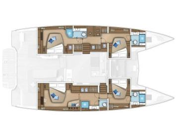 Yachtcharter Lagoon55 42cab layout