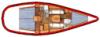 Yachtcharter First40 Milena layout
