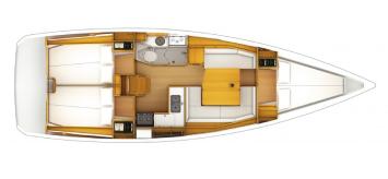 Yachtcharter Sun Odyssey 379 DL 3 Kabinen Grundriss
