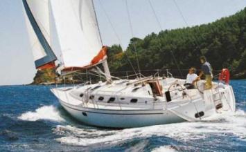 Yachtcharter Gib Sea 43 Heckansicht 4 Cab