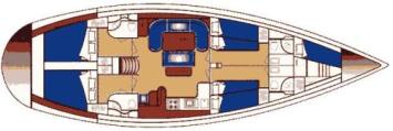 Yachtcharter Ocean Star 51.2 4 Cab Grundriss