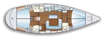 Yachtcharter Bavaria 47 4cab layout