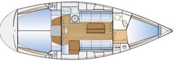 Yachtcharter Bavaria 36 3cab layout