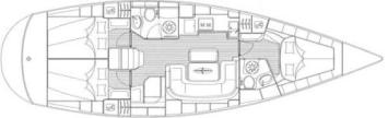 Yachtcharter Bavaria 42 3cab layout