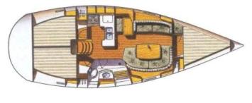 Yachtcharter Oceanis 361 clipper layout