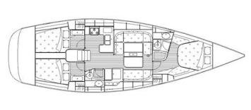 Yachtcharter grand soleil 45 grundriss