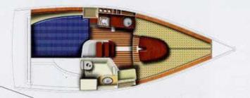 Yachtcharter Sun 2500 Grundriss 1 Cab 1 WC
