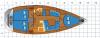 Yachtcharter Sun Fast 37 Grundriss 3 Cab 1 WC