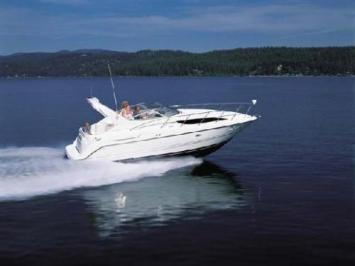 Yachtcharter Bayliner 3055 Heckansicht 2 Cab 1 WC