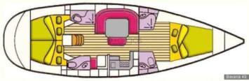 Yachtcharter Bavaria 49 3cab layout