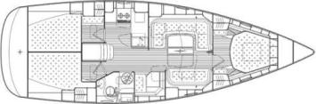 Yachtcharter Bavaria 40 Vision 3cab layout