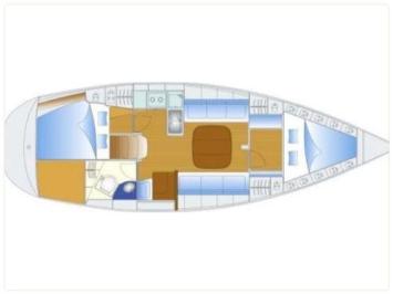 Yachtcharter Bavaria 36 2cab layout