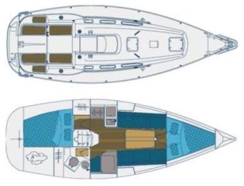 Yachtcharter Elan 31 Grundriss 2 Cab 1 WC