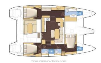 Yachtcharter Lagoon420 Cab 3 layout