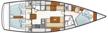 Yachtcharter Hanse 430 E Grundriss 3 Cab