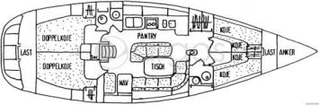 Yachtcharter Oceanis 440 4cab layout