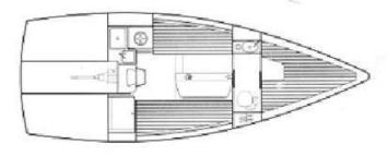 Yachtcharter First 260 Grundriss 1 Cab 1 WC