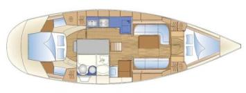 Yachtcharter Bavaria 40 Ocean 2cab layout