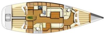 Yachtcharter Dufour 44 Performance Grundriss 3 Cab