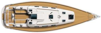 Yachtcharter Dufour 44 Performance Decksplan 3 Cab