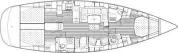 Yachtcharter Bavaria 50 Vision 3cab layout