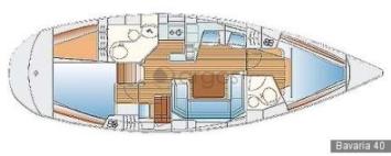 Yachtcharter Bavaria 40 2cab layout