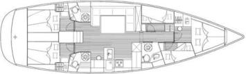 Yachtcharter Bavaria 51 Cruiser 5cab layout