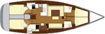 Yachtcharter Dufour 485 Grundriss 4 Cab