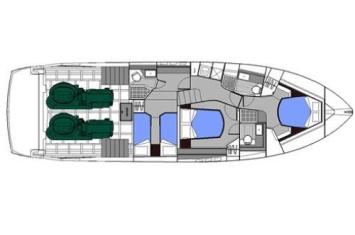 Yachtcharter Absolute 52 Grundriss 3 Cab 3 WC