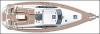 Yachtcharter Sun Odyssey 45 DS Decksplan 2 Cab 2 WC