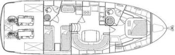 Yachtcharter Bavaria 42 Sport 2cab layout