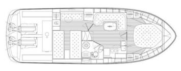 Yachtcharter Bavaria 37 Sport HT 2cab layout