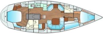 Yachtcharter Bavaria 47 ocean 3cab layout