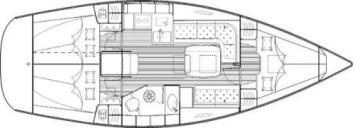 Yachtcharter Bavaria 35 cruiser 3cab layout