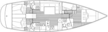 Yachtcharter Bavaria 51 Cruiser 4cab layout